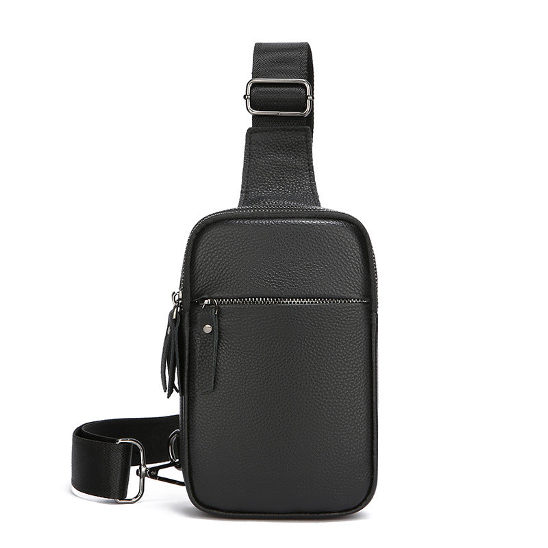 Men's Genuine Leather Soft First Layer Cowhide Men's Chest Bag