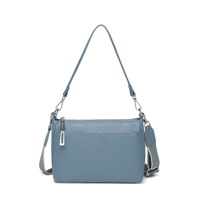 Women's First Layer Cowhide Fashion Leather High-grade Small Square Bag