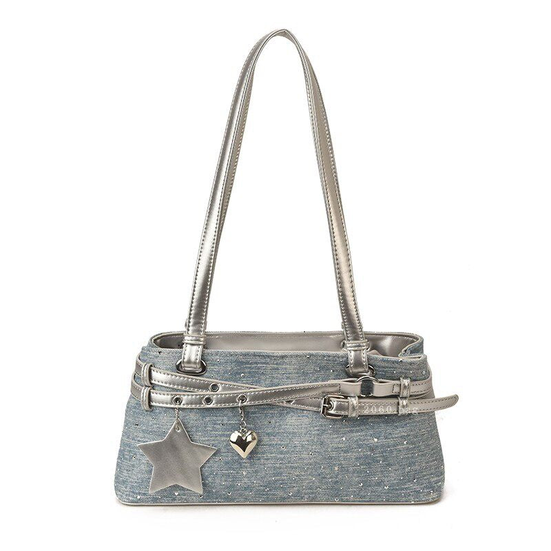 Women's Denim Simple Spring Underarm Commuter Niche Women's Shoulder Bag
