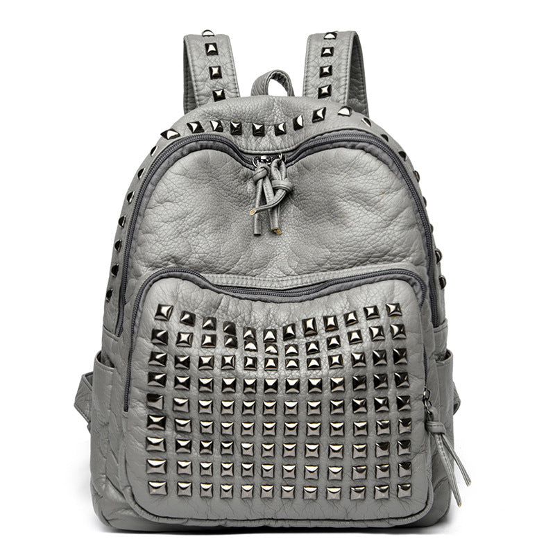 Computer Large Capacity Trendy Rivet Punk Leisure Backpack