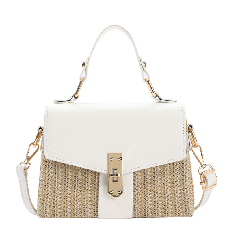 Women's Spring Straw Box Texture High Sense Lock