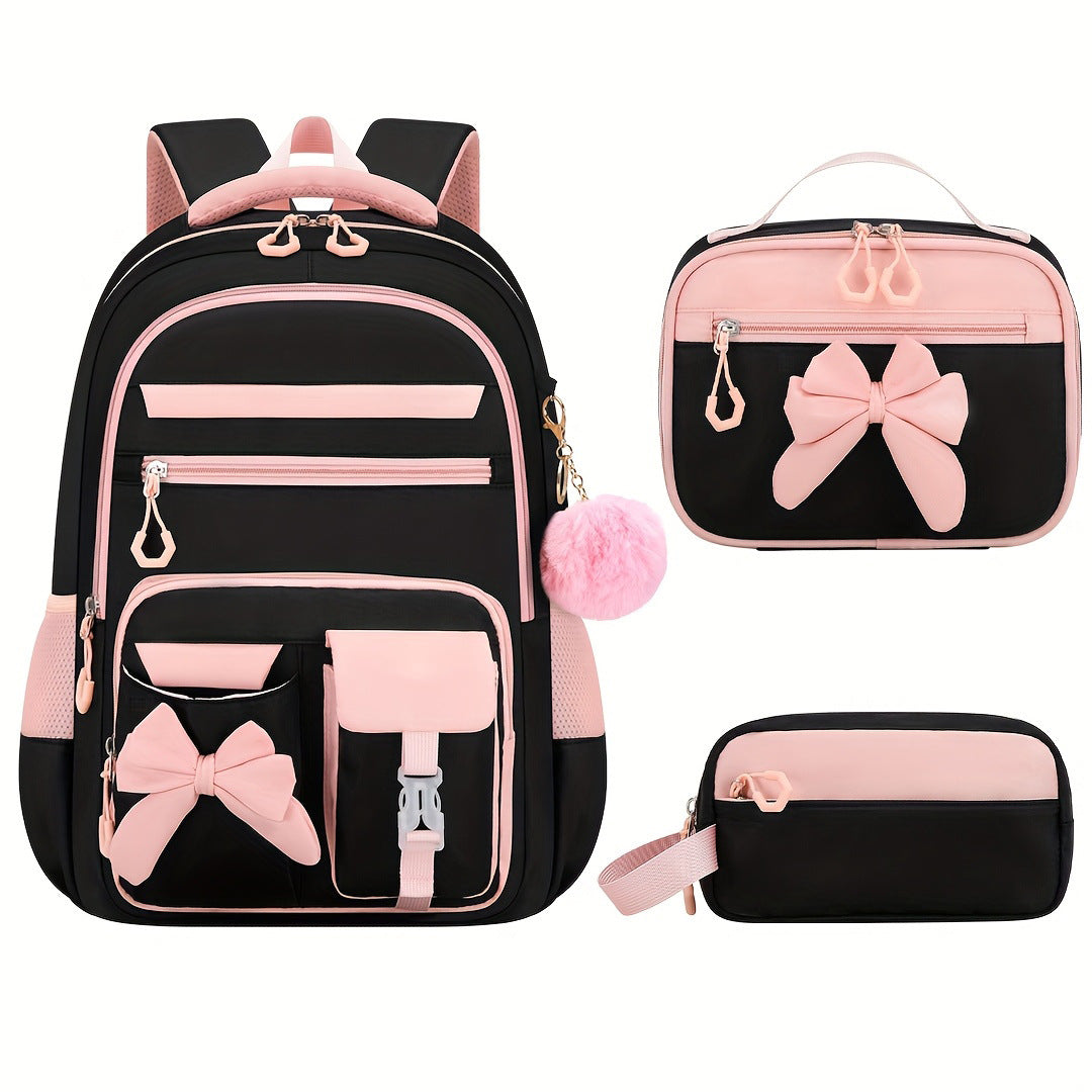 Three-piece Set Good-looking Leisure Lunch Pencil Primary School Bag
