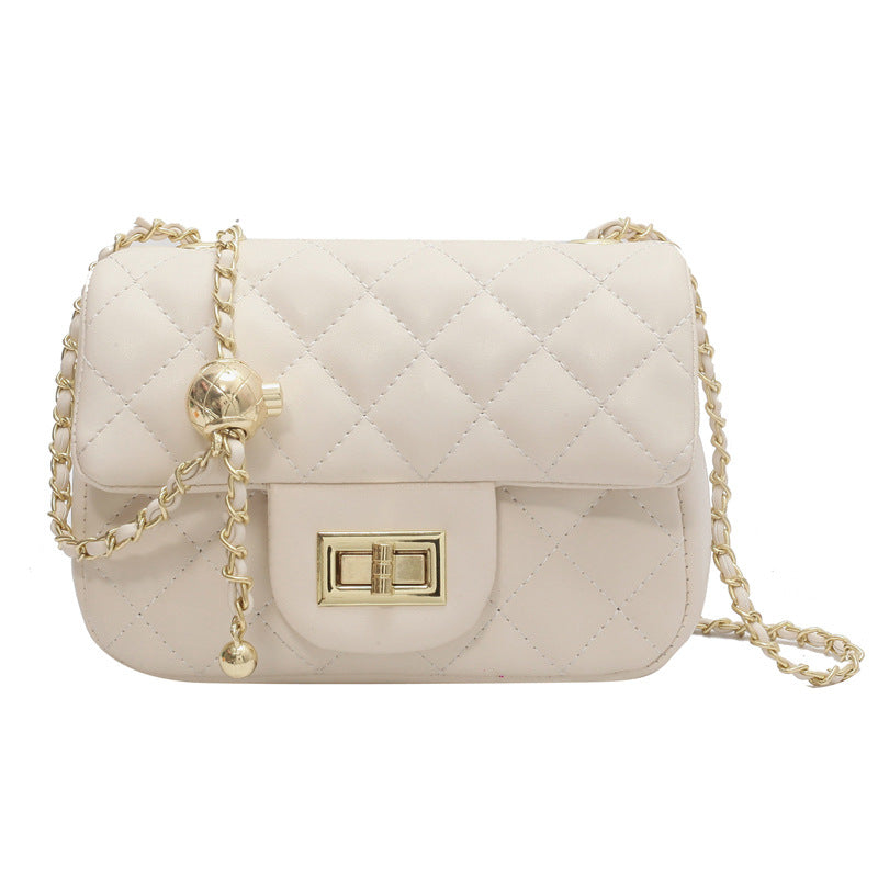 Women's Rhombus Embroidery Thread Pouch Summer Trendy Fashion Small Square Bag