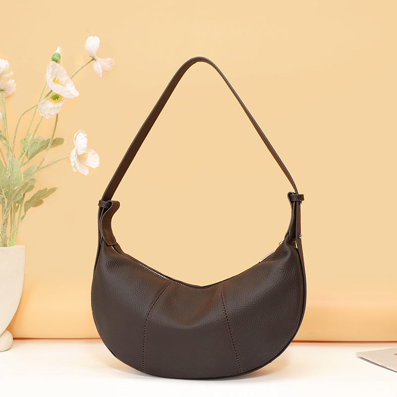 Women's Genuine Leather Fashion Large Capacity Underarm Bags