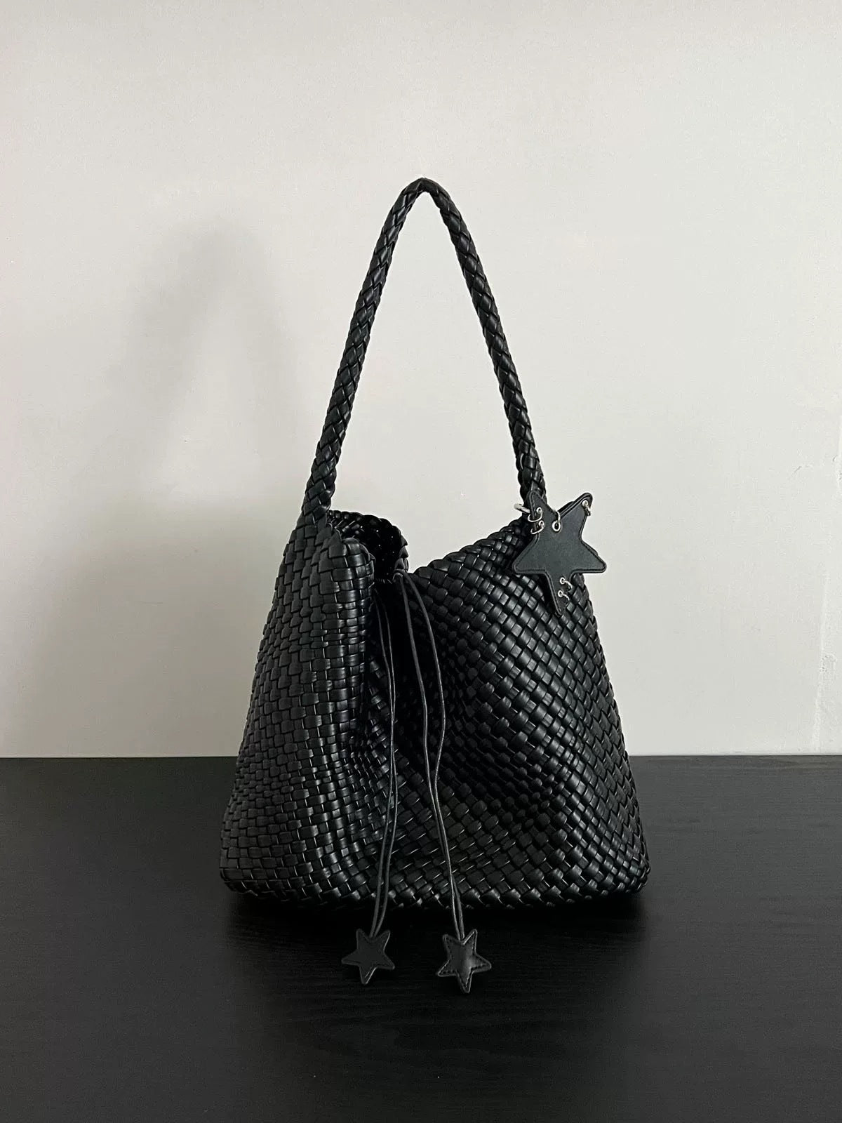 Women's Gun Champagne Woven Large Capacity High-grade Tote Bag