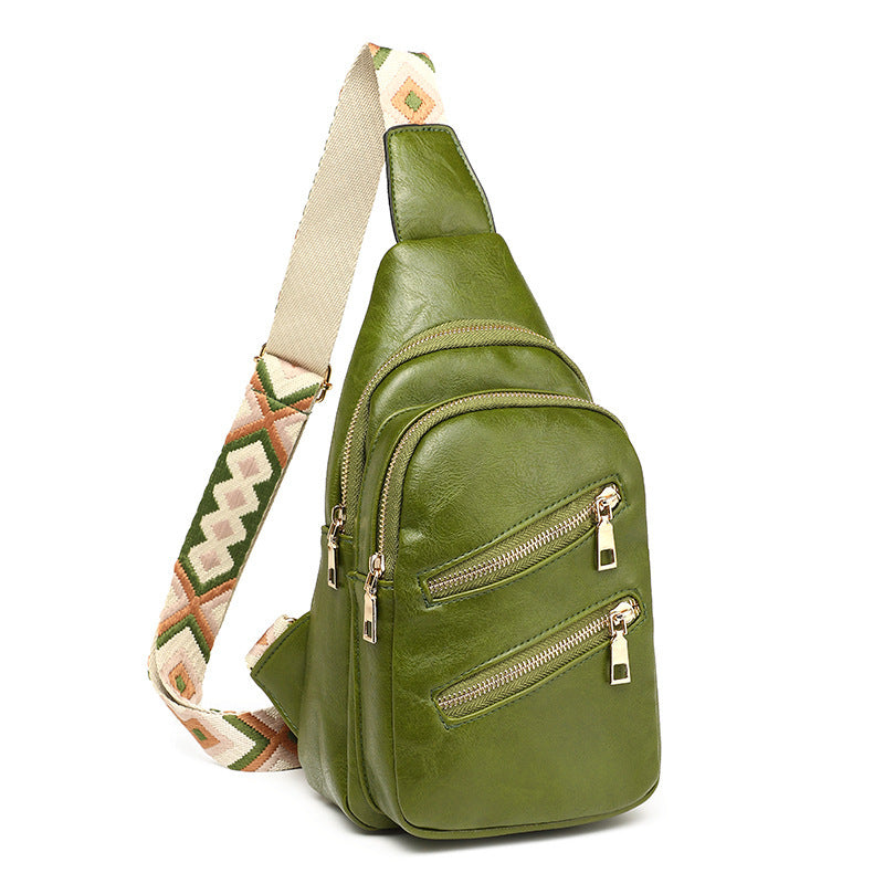 Women's Retro Simple Large Capacity Fashion Full Women's Chest Bag, Fanny Pack