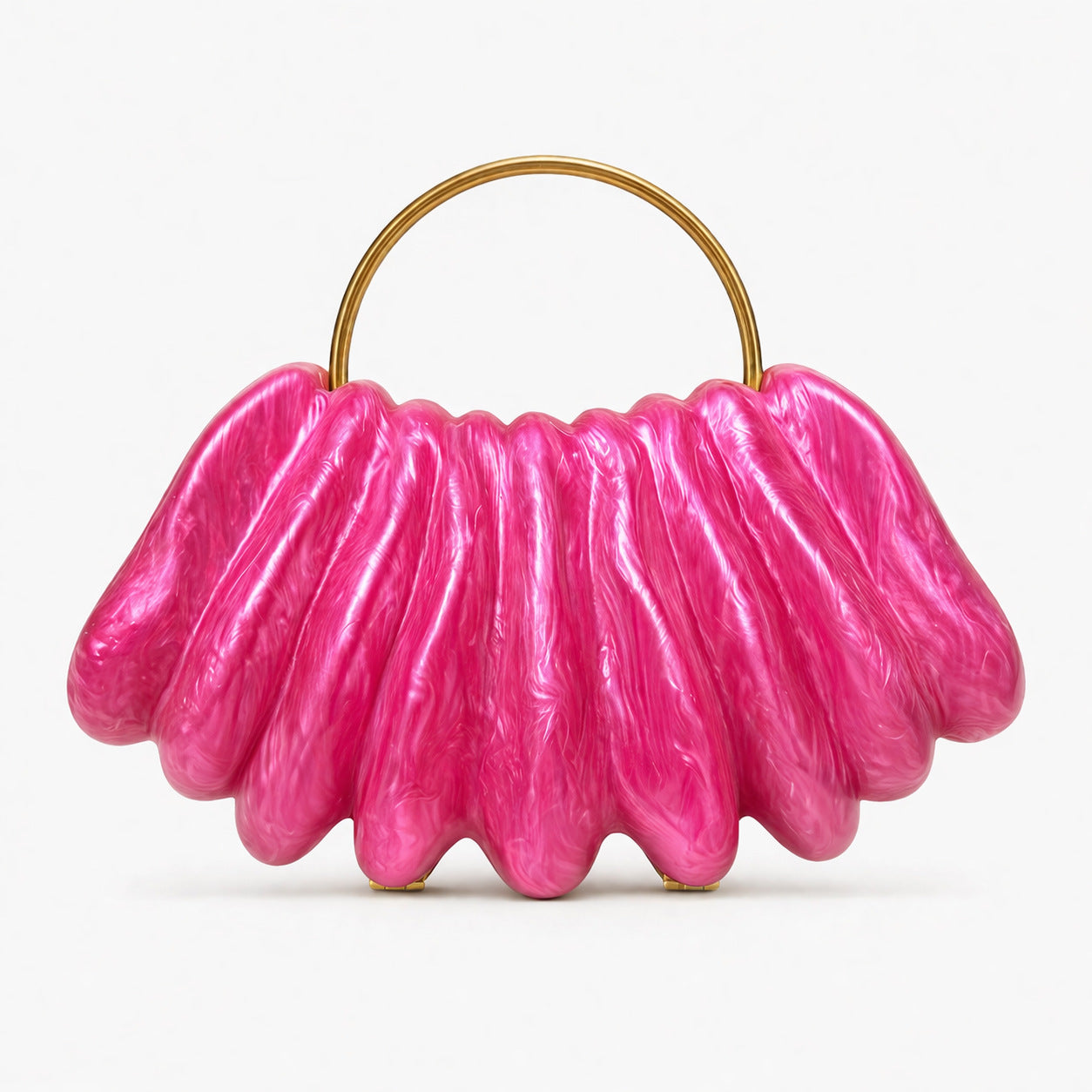 Durable Women's Modeling Wave Acrylic Clutch Dinner Bag
