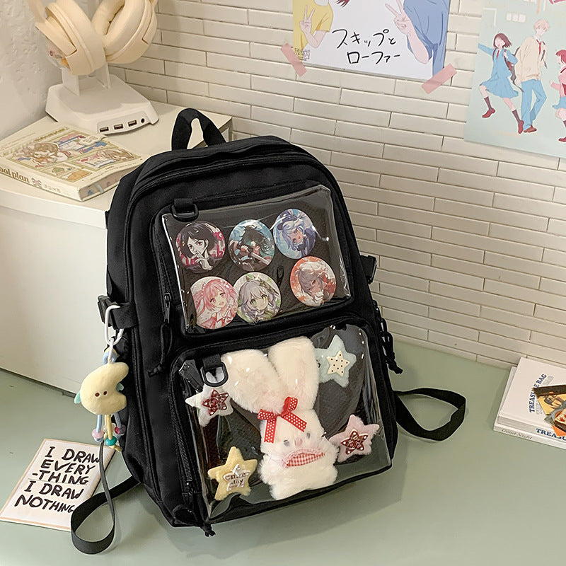 Transparent Lightweight Simple Korean Large Capacity Backpacks