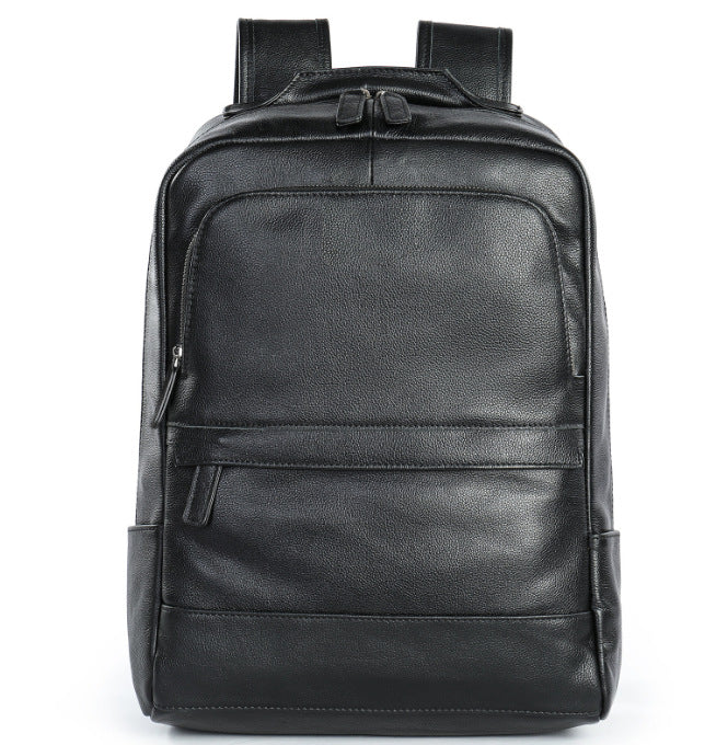 Men's Crazy Horse Leather Genuine Running Large Leisure Backpack