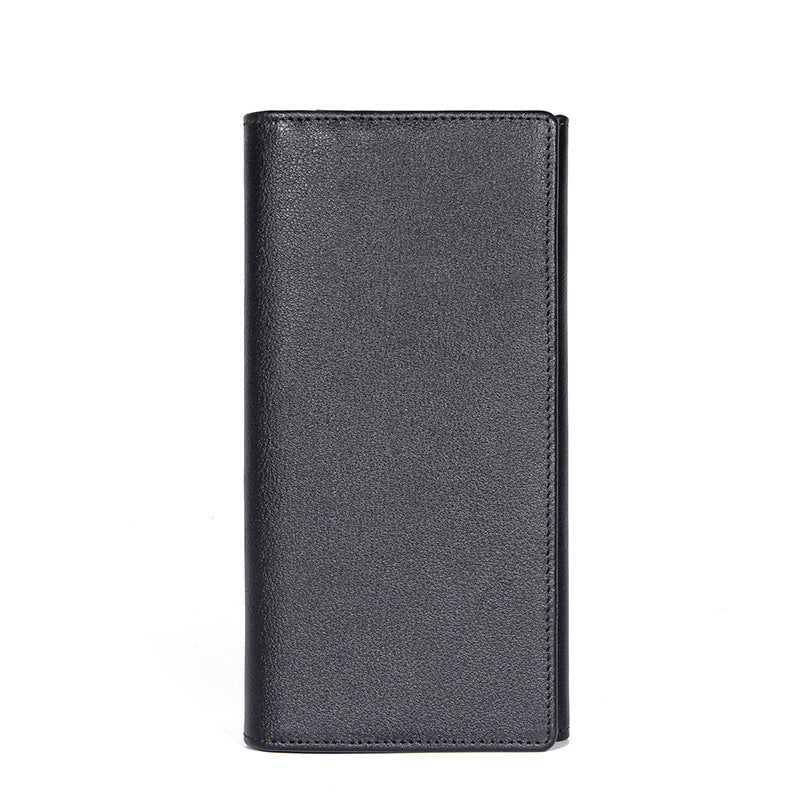 Men's Layer Cowhide Long Genuine Leather Soft Business Men's Wallets