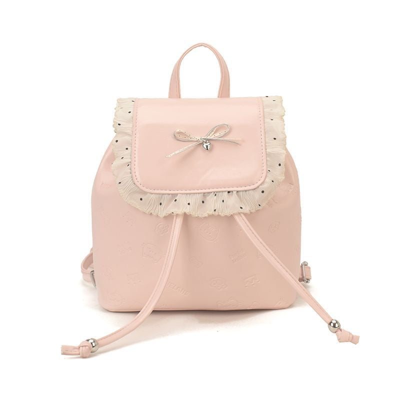 Korean Style Sweet Bow Female Design Cute Kitten Leisure Backpack