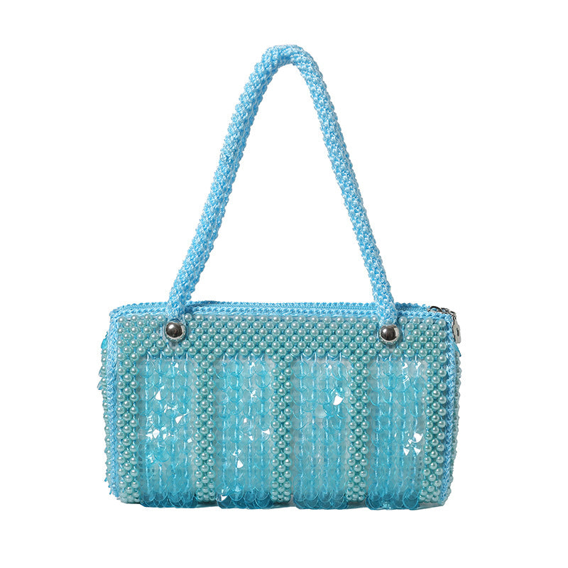 Summer Mori Style Soft Fashion Classic Pearl Hand Carrying Women's Shoulder Bag