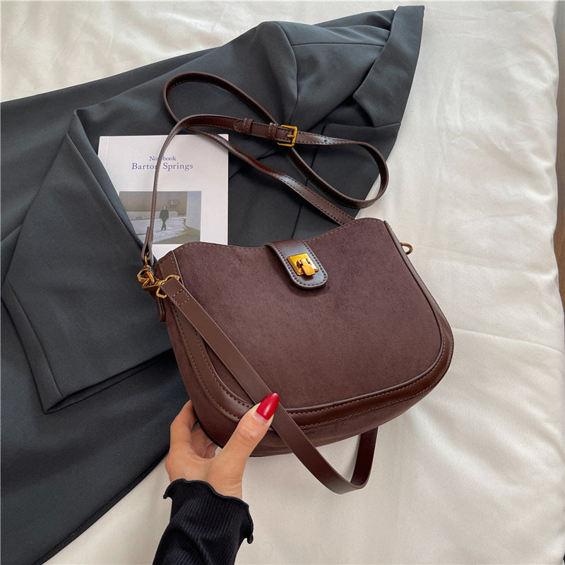 Women's Design Fashion Saddle Retro High-grade Women's Shoulder Bag