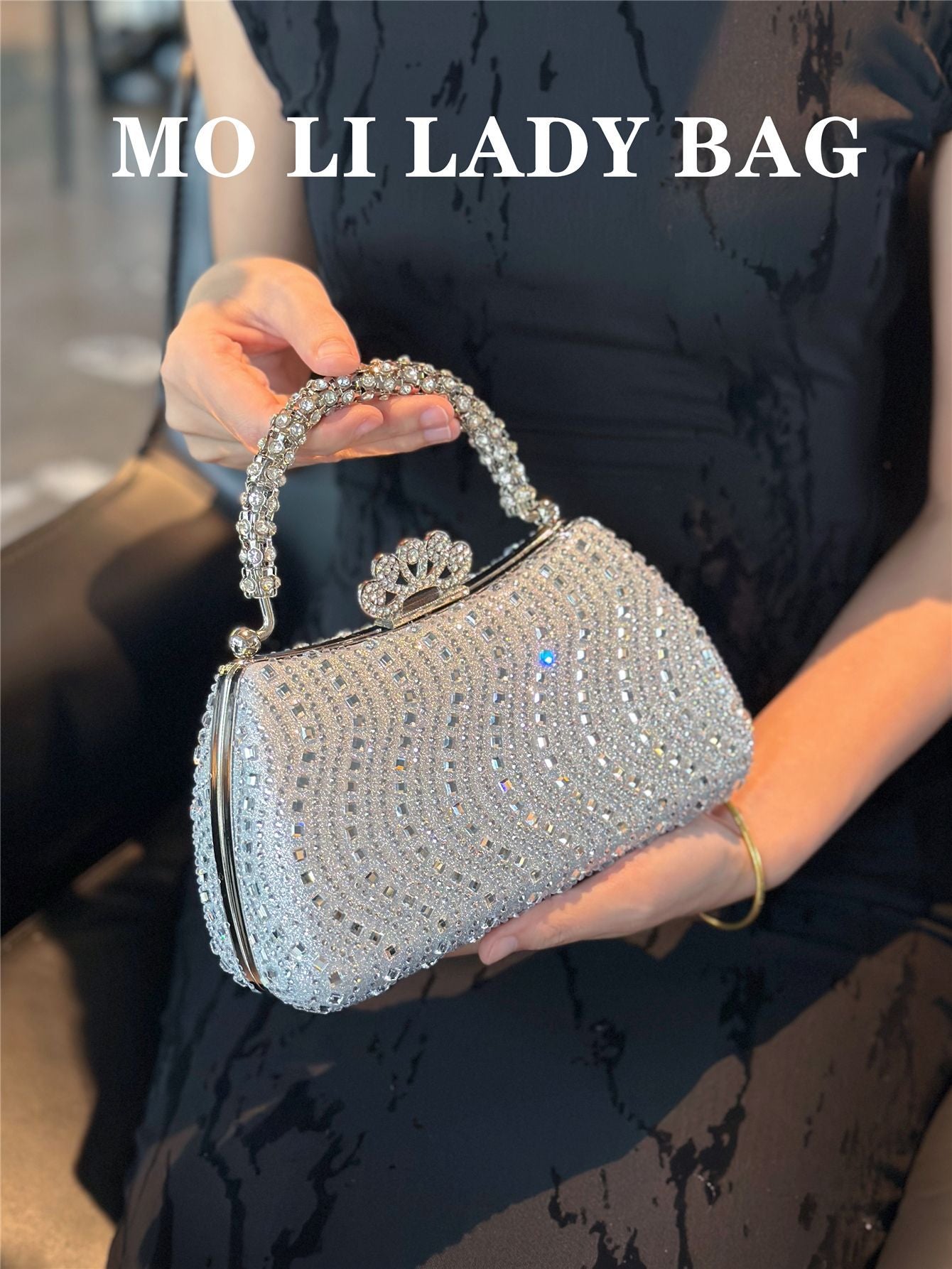 Women's Shiny Gorgeous Rhinestone Ornament Fashion Elegant Luxury Dinner Bag