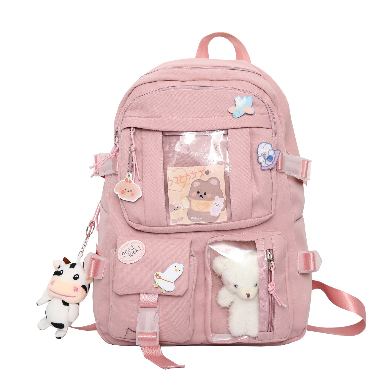 Junior's Korean Style Cute Bear Doll Large College Student Schoolbag