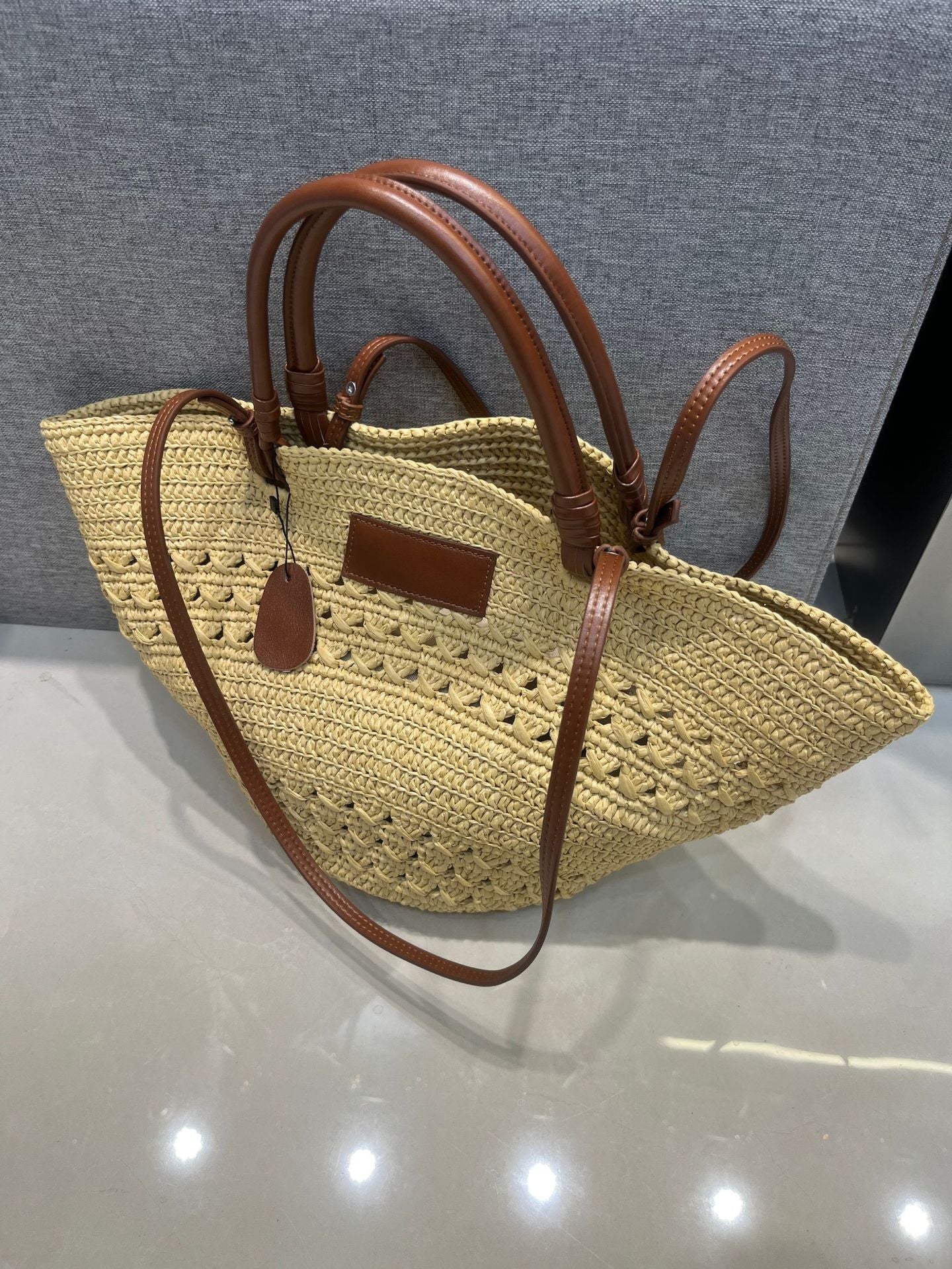 Women's Niche Large Capacity Straw Summer Woven Tote Bag