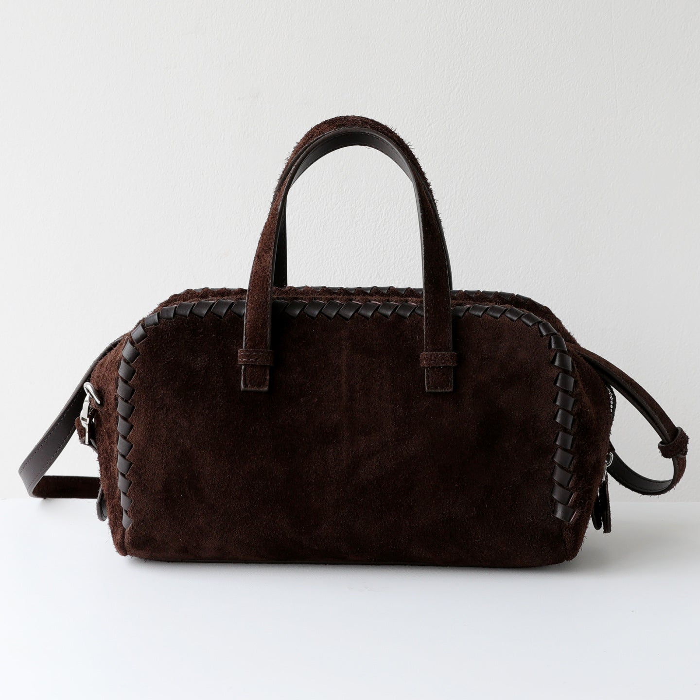 Women's Retro Frosted Cowhide Woven Large Capacity Portable Women's Leather Bag