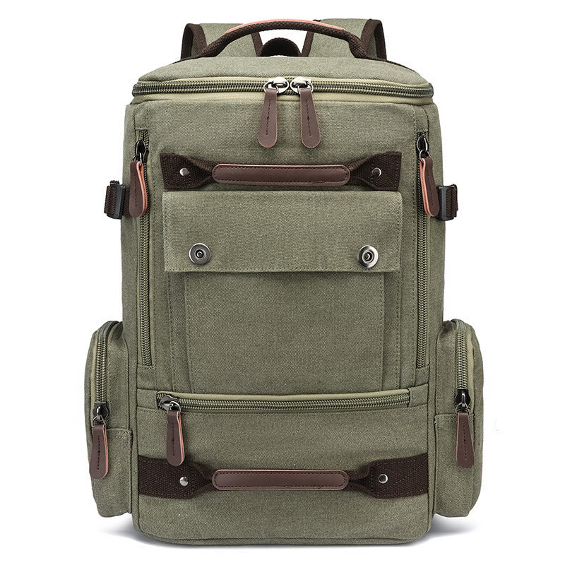 Classy Popular Men's Canvas Rivet Trendy Leisure Backpack
