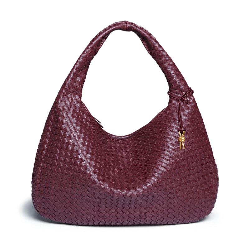 Women's Crescent Hand-woven Portable Dumpling Fashion Underarm Women's Shoulder Bag