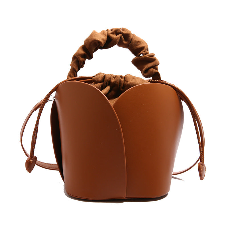 Women's Hand Carrying Large Capacity Red Petal Handbags