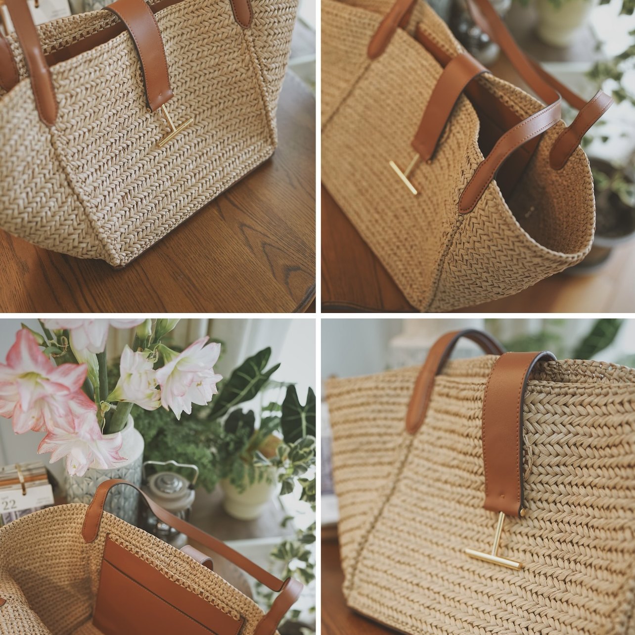 Women's Woven Large Capacity Vacation Beach Vegetable Bags