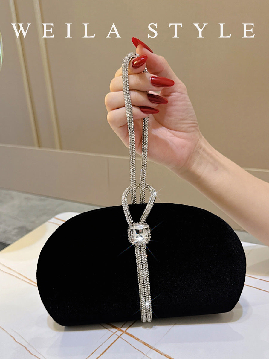 Women's Veet Rhinestone Diamond Clutch Party Bridesmaid Dress Chain Women's Handbag
