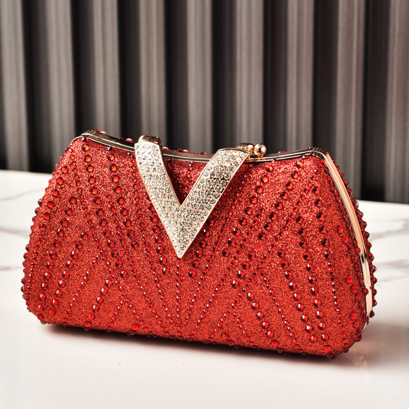 Rhinestone Banquet Dress Garment Luxury Party Dinner Bag