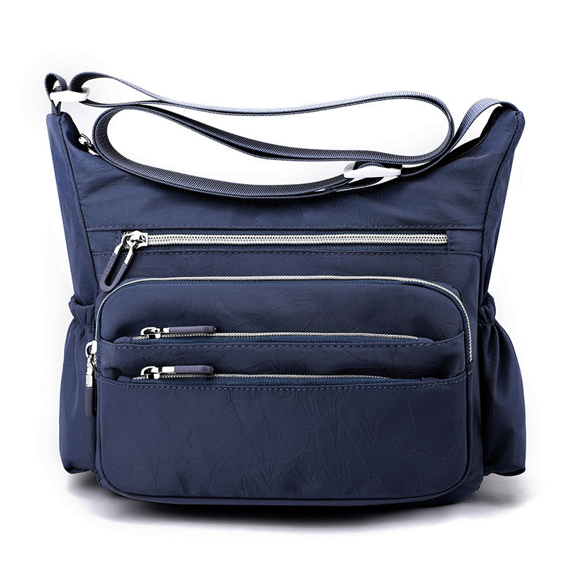 Simple Trendy Large Capacity Textured Nylon Women's Shoulder Bag