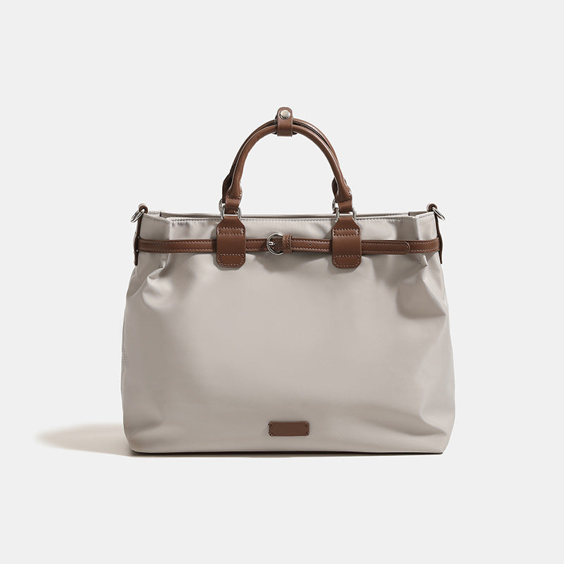 Women's Oxford Cloth Genuine Leather Commuter Minority Women's Messenger Bag