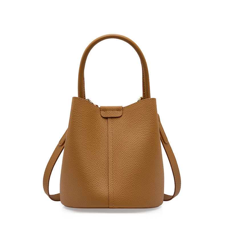 Women's High-grade Genuine Leather Vegetable Basket Portable Women's Handbag