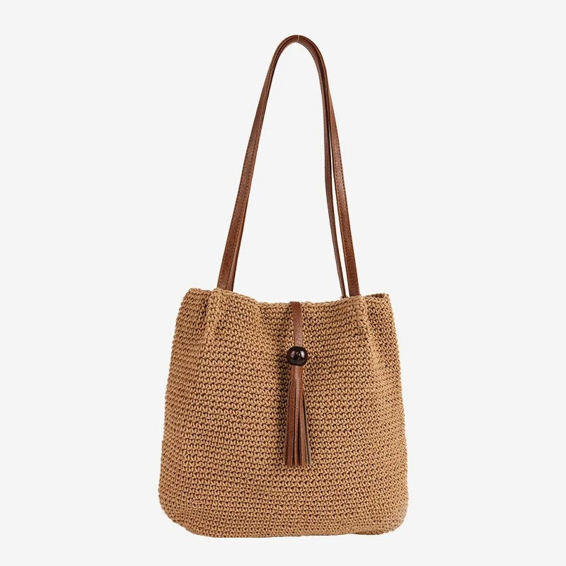 Women's Tassel Straw Hand-woven Large Capacity Vacation Women's Shoulder Bag