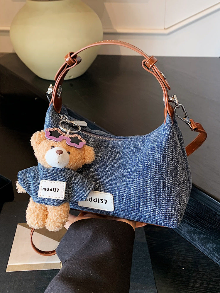 Women's Exquisite Super Popular Niche Denim Fashion Women's Shoulder Bag