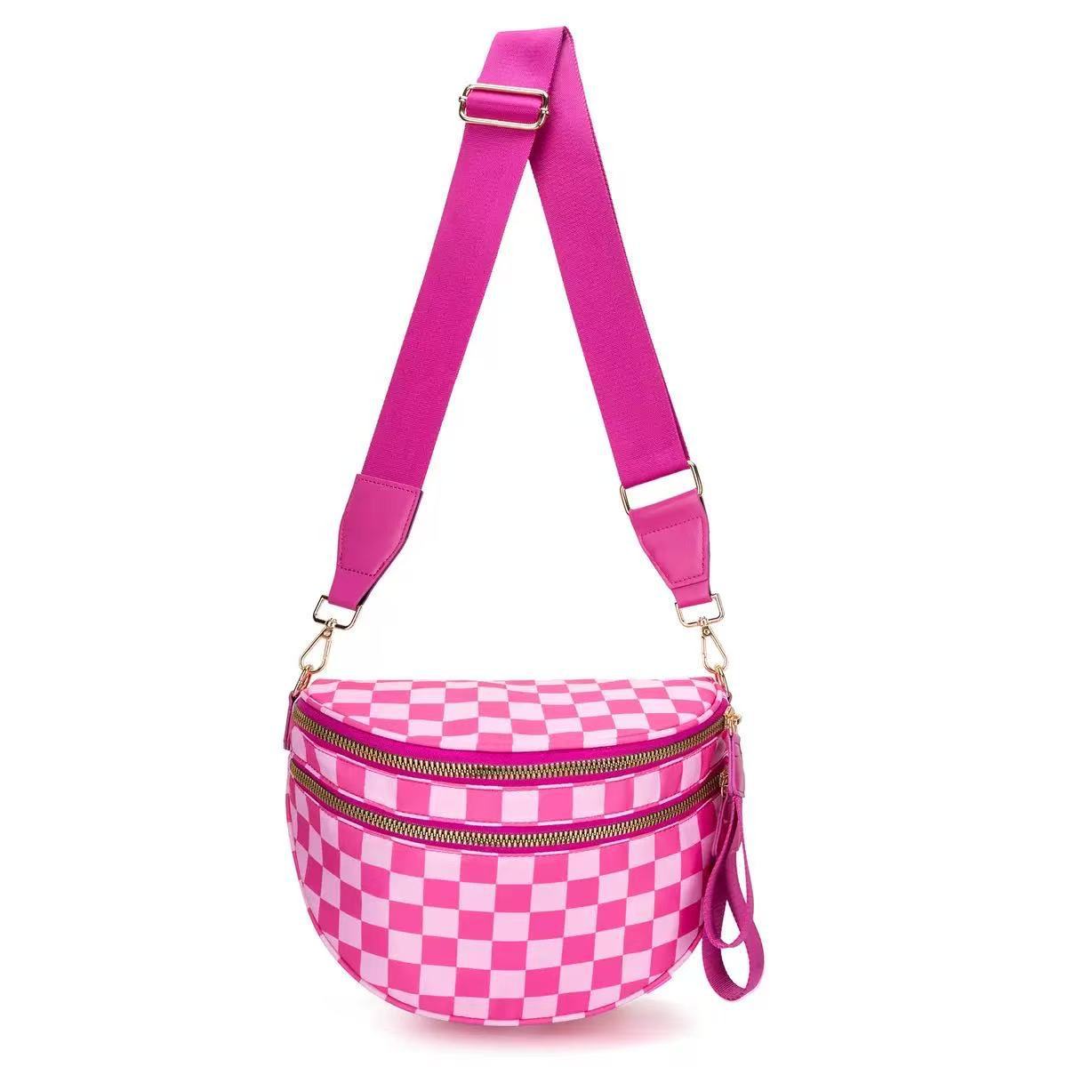 Women's Fashion Large Capacity Shell Lightweight Plaid Bags