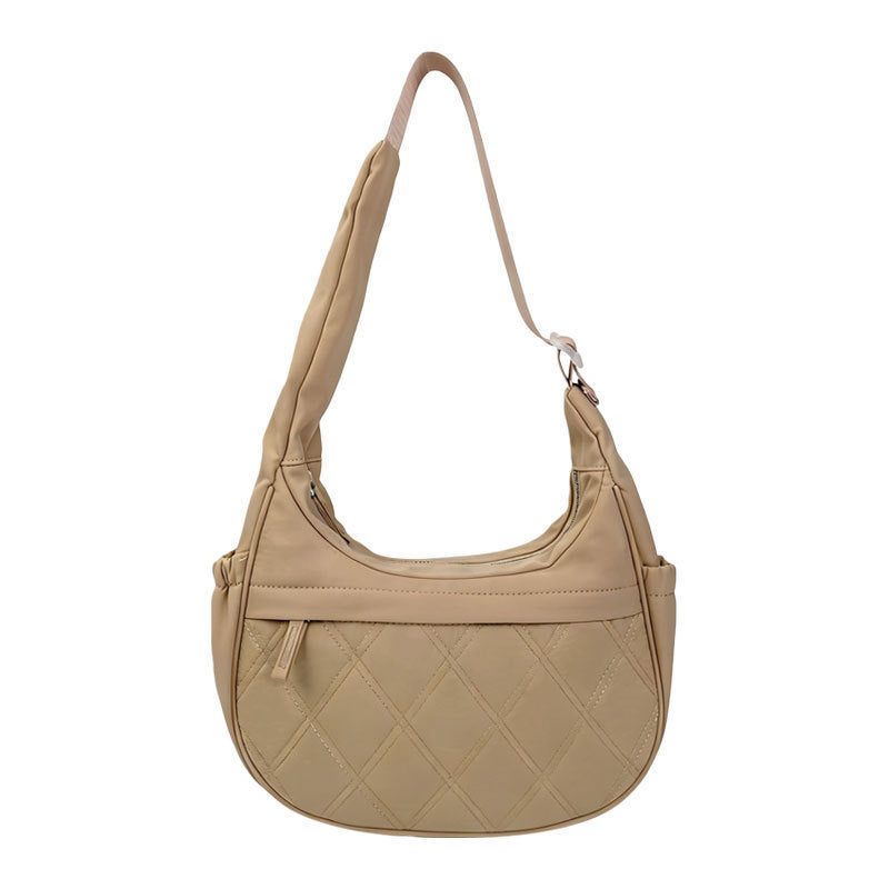 Women's Retro Rhombus Sewing Leisure Commute Niche Women's Shoulder Bag