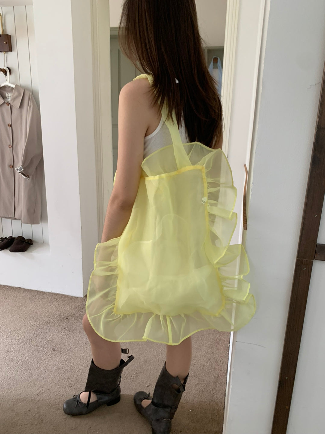 Women's Cloud Vintage Waterproof Nylon Fabric Pleated Women's Shoulder Bag