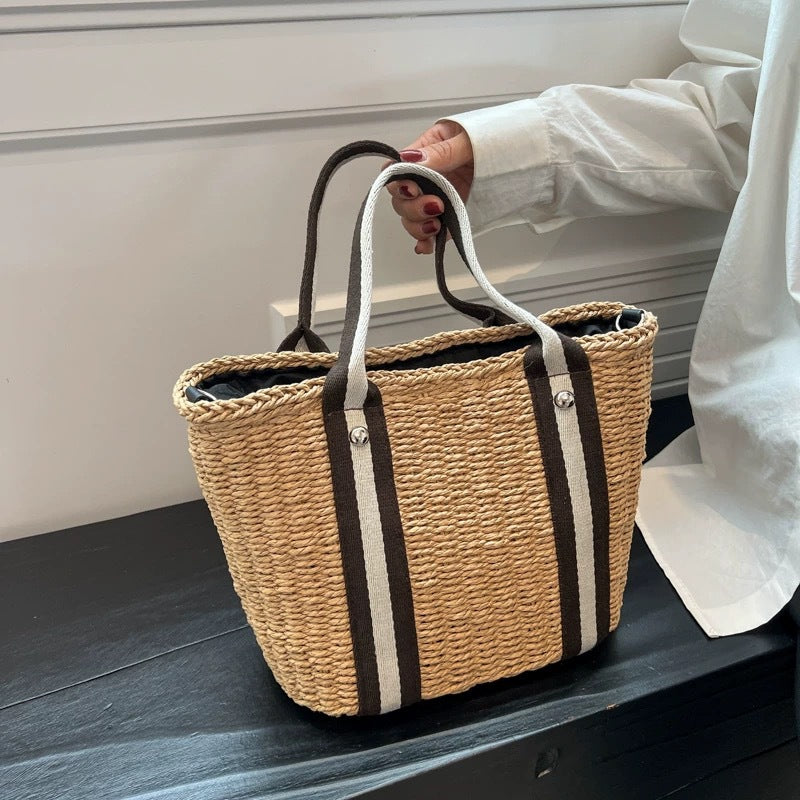 Women's Summer Straw Large Capacity Hand-woven Versatile Women's Shoulder Bag