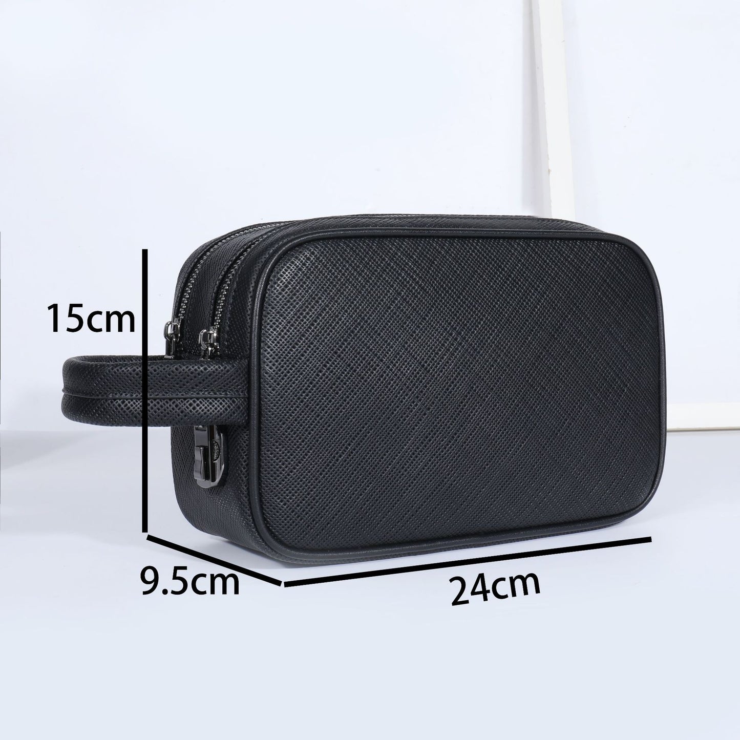 Multifunctional Storage Leather Password Glasses First Layer Cowhide Lock