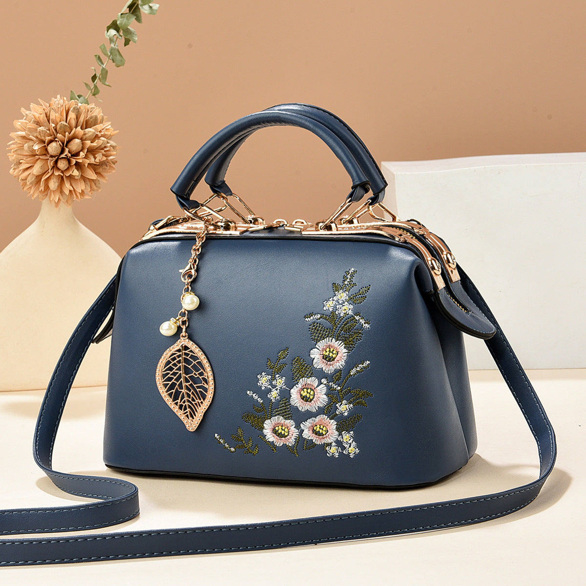 Elegant Slouchy Women's Fashionable Embroidered Quality Bags