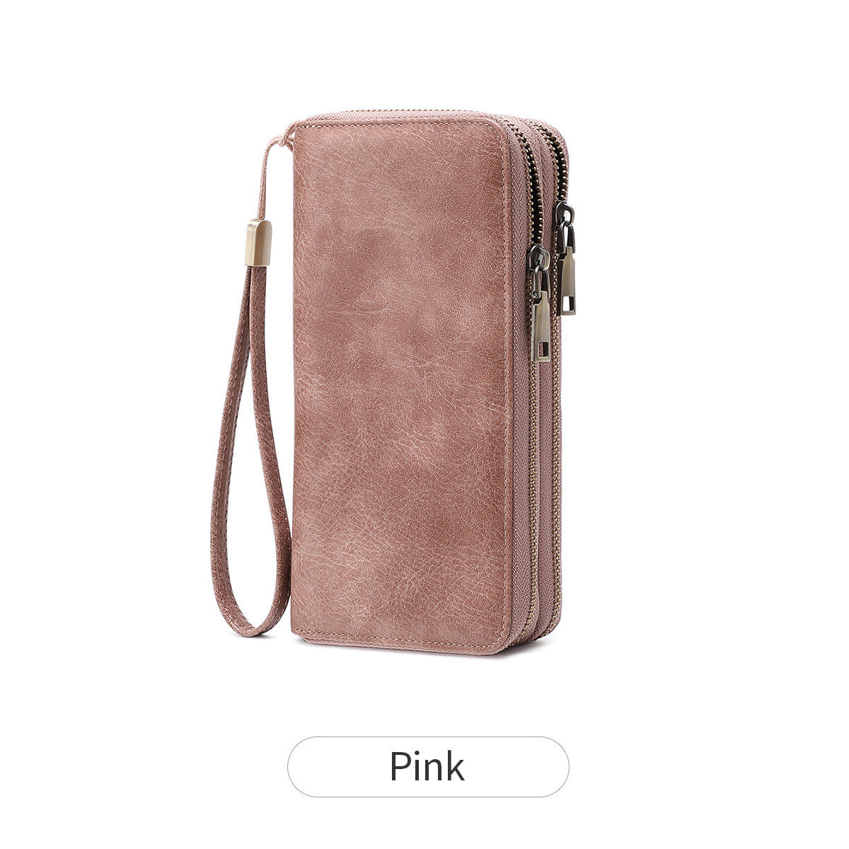 Women's Swiping Double Zipper Expanding Retro Ladies Wallet
