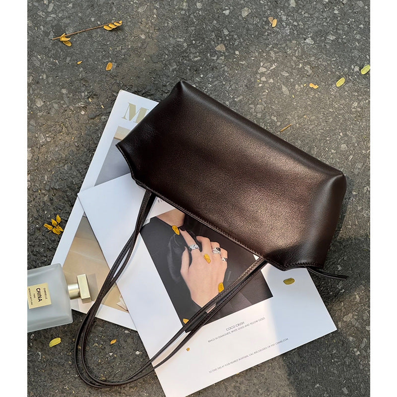 Minimalist Sheepskin Underarm Leather Niche Commute Bags