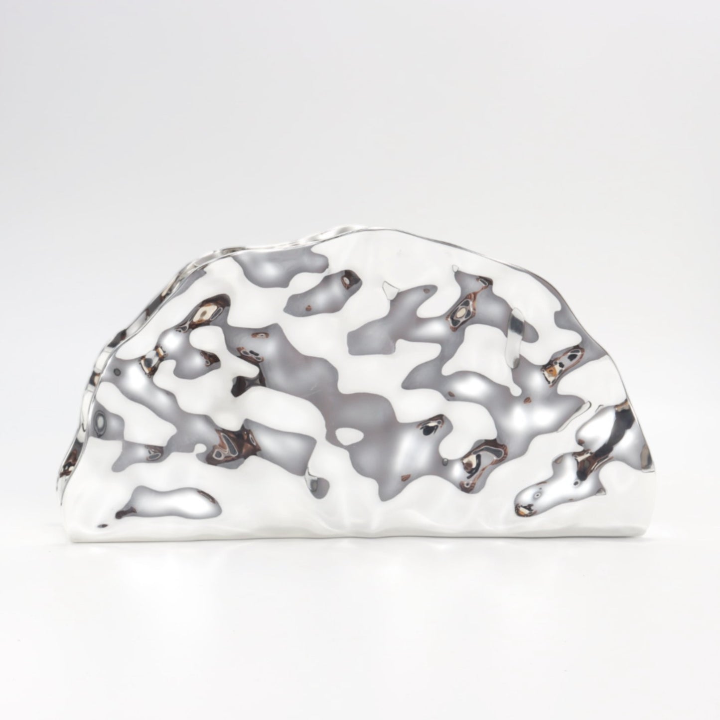 Irregular Glossy Acrylic Clutch Simple Design Dinner Bag
