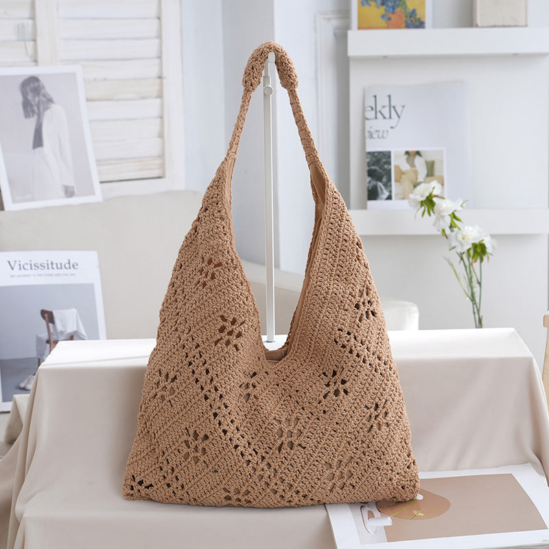 Women's Flower Woven Hand-woven Daisy Straw Seaside Women's Shoulder Bag