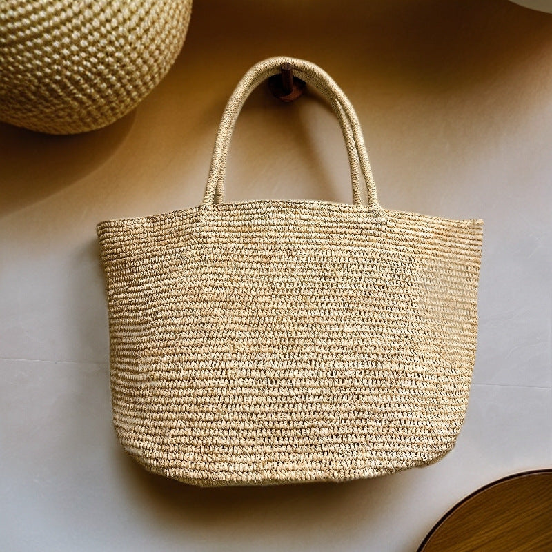Women's Summer Simple Handmade Woven Seaside Vacation Women's Shoulder Bag