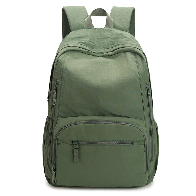 Women's & Men's Color Textured Niche Lightweight Large Capacity Leisure Backpack