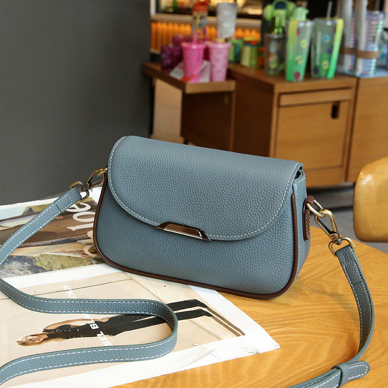 Women's Soft Leather Fashion Large Capacity Small Square Bag
