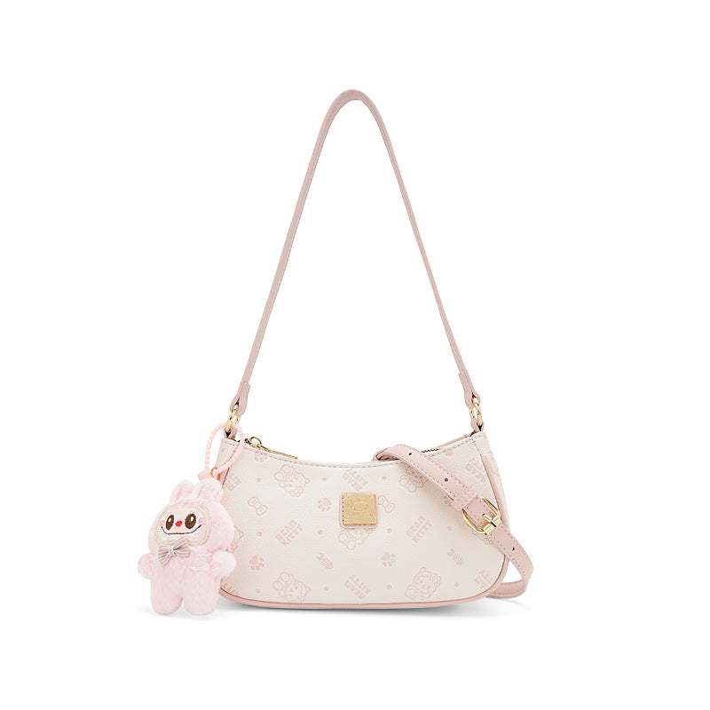 Women's Live Streaming Cute Printed Mini Baguette Summer Women's Messenger Bag