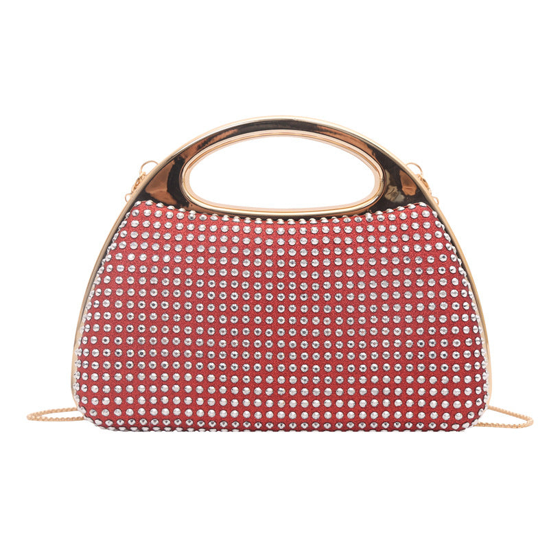 Banquet Diamond Fashion Magnetic Chain Clutch Dinner Bag