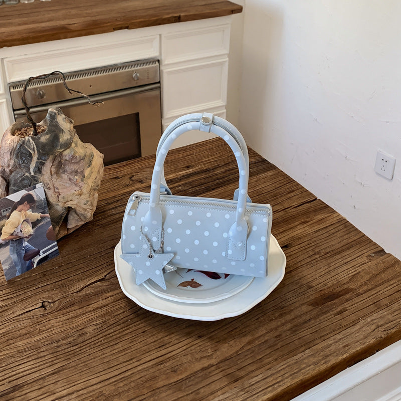 Women's Spring Fashion Carrying Polka Dot Printed Pillow Women's Messenger Bag