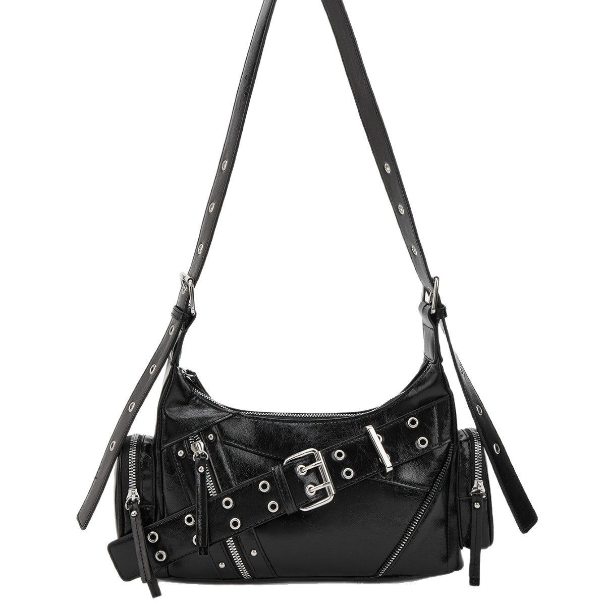 Design Locomotive Style Hot Underarm Temperament Wild Commuter Women's Shoulder Bag