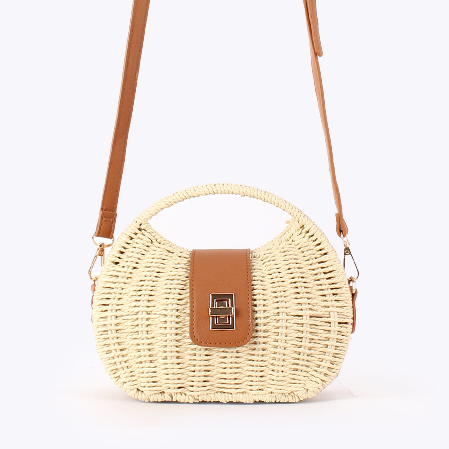 Women's French Fashion Woven Straw Seaside Vacation Beach Daily Bags